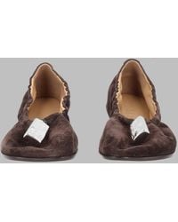 MM6 by Maison Margiela - Anatomic Numeric Leather Ballet Flats - Lyst