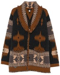 Alanui - Jacquard-Knit Fringed Cardigan - Lyst