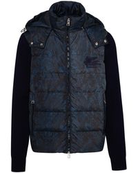 Etro - Blue Wool Blend Jacket - Lyst