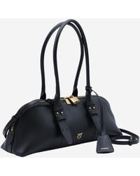 Pinko - Leather Bowling Bag Escape Horizontal Handbags - Lyst