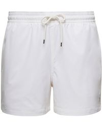Polo Ralph Lauren - Swim Trunks With Embroidered Logo And Logo Patch In Nylon Man - Lyst