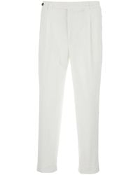 PT Torino - Pants With Belt Loops And Front Pleats For Cotton Elastane Trousers - Lyst