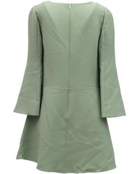 Valentino Garavani - Sage V-Neck Dress With Bell Sleeves - Lyst
