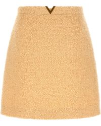 Valentino Garavani - V Skirt Virgin Wool Polyamide - Lyst