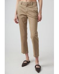Brunello Cucinelli - Light Taupe Cotton Straight Trousers - Lyst