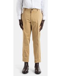 Burberry - Fred Straight-Leg Camel Cotton-Twill Chinos Jean - Lyst