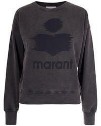 Isabel Marant - Round Neck Brushed Cotton Sweatshirt - Lyst