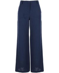 Le Plain - Linen Trousers With Wide Leg - Lyst