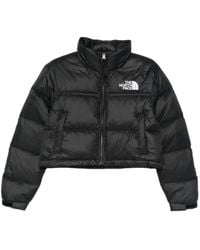 The North Face - Cropped Puffer Jacket - Lyst