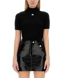 Courreges - Ribbed Fitted Top - Lyst