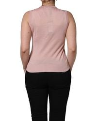 Dolce & Gabbana - Sleeveless Cashmere Knitted Tank Top Silk - Lyst