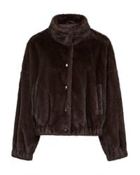 Weekend by Maxmara - Short Faux-Fur Jacket Wkdanemone Polyester Bomber - Lyst