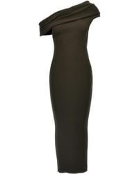 Courreges - Twist Rib Knit Long Dress Viscose - Lyst