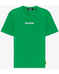 Barrow - Jersey T-Shirt Emerald T-Shirt With Front Logo And Back Smile Print - Lyst