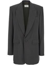 Saint Laurent - Single-Breasted Jacket With Peak Revers - Lyst