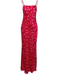 ROTATE BIRGER CHRISTENSEN - Maxi Dress With All-Over Floral Print - Lyst