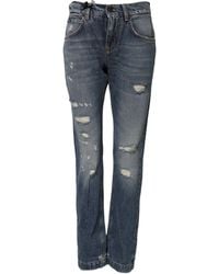 Dolce & Gabbana - Ripped Jeans Distressed Denim - Lyst
