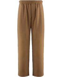 Ami Paris - Elasticated Wool Twill Trousers - Lyst