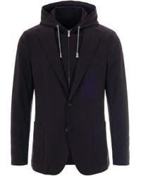 Eleventy - Hooded Zip-Front Blazer Jacket - Lyst