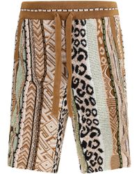 Laneus - Cotton Blend Bermuda Shorts Cotton; Polyester; Polyamide - Lyst