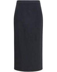 Dolce & Gabbana - Pencil Skirt Stretch Wool Fleece - Lyst