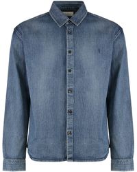 Saint Laurent - Cassandre Denim Shirt - Lyst