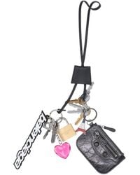Balenciaga - Logo Charm Keyring - Lyst