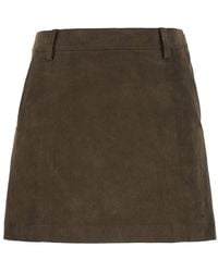 DUNST - Alter-Suede Mini Skirt Polyester - Lyst