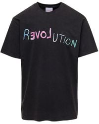Bluemarble - T-Shirt With Revolution Print - Lyst