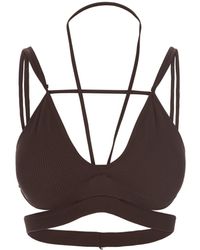 ANDREADAMO - Ribbed Crop Top With Cut-Out - Lyst