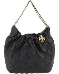 Tory Burch - Fleming Mini Hobo Shoulder Bag Lamb Ovis Aries - Lyst