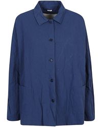 Apuntob - Denim Cotton Caban Jacket - Lyst