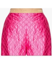 Gucci - Monogrammed Silk Shorts - Lyst