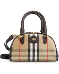 Burberry - Check Coated Canvas Shoulder Bag - Lyst