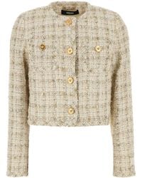 Versace - Tweed Blazer - Lyst
