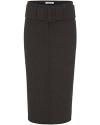 Patrizia Pepe - Fitted Midi Pencil Skirt With High Waist And Front Slit - Lyst