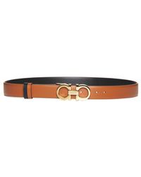 Ferragamo - Reversible Leather Gancini Belt - Lyst