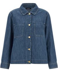 Max Mara - Cotton Denim Jacket Clothing - Lyst