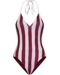 Fendi - And Lycra Pequin Reversible One-Piece Swimsuit - Lyst
