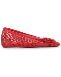 Ganni - Ballet Shoes 'Jenny' Mesh Flower - Lyst