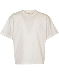 Séfr - Cropped Round Neck T-Shirt - Lyst