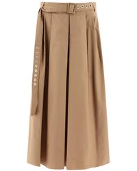 Max Mara - Moira Belted Pleated Skirt - Lyst