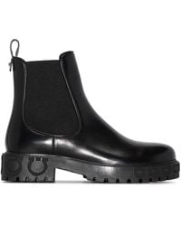 Ferragamo - Gancini Logo-Detail Chelsea Boots - Lyst