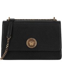 Versace - La Medusa Shoulder Bag 1020716-A15728-1B00V Snake-Embossed Calf Leather - Lyst