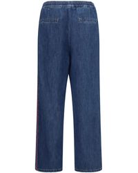 Valentino - Lightweight Wide-Leg Denim Pants Scuro Polyester; Cotton - Lyst