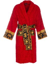 Kleding Herenkleding Pyjamas & Badjassen Jurken Wool Robe Red Mens 