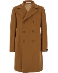 Tagliatore - 'Arden' Double-Breasted Coat With Half-Belt - Lyst