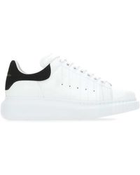 Alexander McQueen - Leather Sneakers With Suede Heel - Lyst