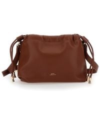 A.P.C. - 'Ninon Mini' Crossbody Bag With Embossed Logo On The Front And Adjustable Shoulder Strap - Lyst