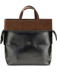 Loewe - Tote Large Switch-Espresso Calf Leather (Bos Taurus) Shoulder Bags - Lyst